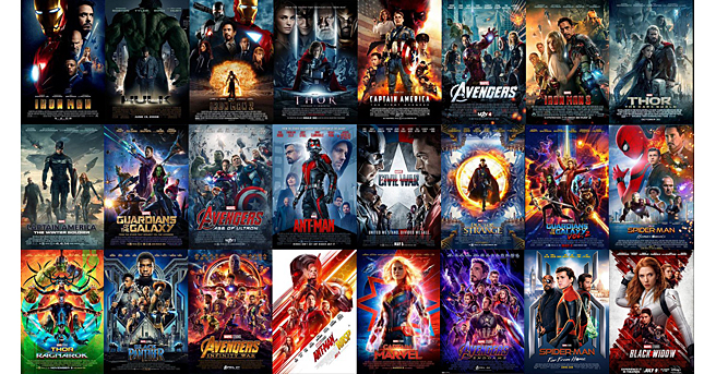 Marvel poster featuring characters