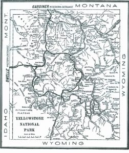 1904 map of Yellowstone